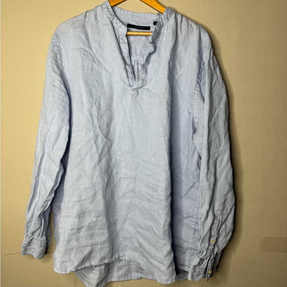 100% linen Perry Ellis long sleeve